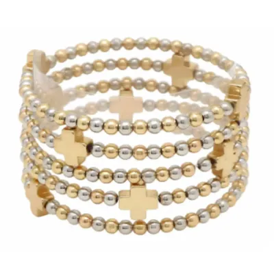 Mixed Metal Grace Stack Bracelets