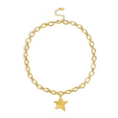 Molten Star Charm  Necklace