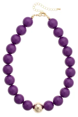 Game Day Bauble Necklace - PURPLE