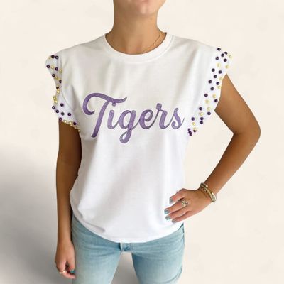 TIGERS Pearl Flutter Sleeve Top