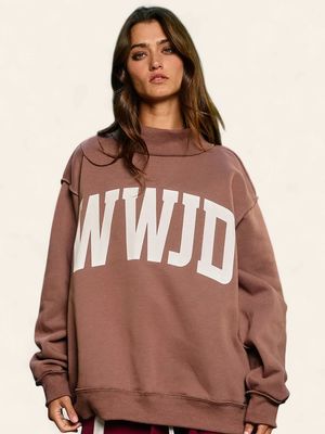 ' WWJD &amp; Amen' Reversible Mock Neck Sweatshirt