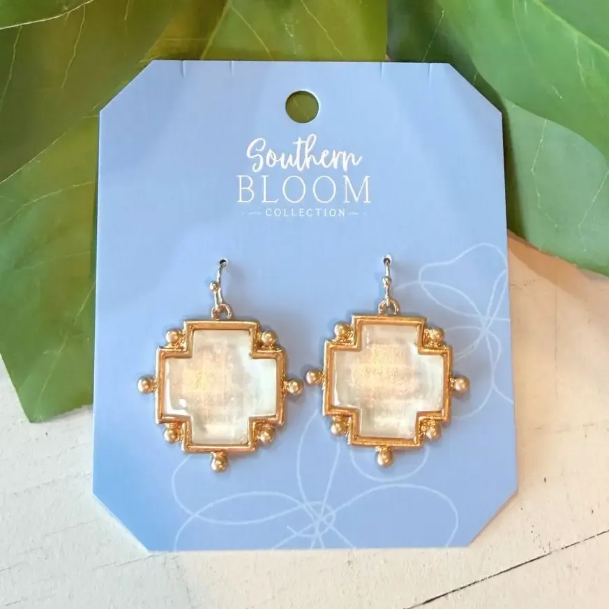 Genevieve Cross Earrings