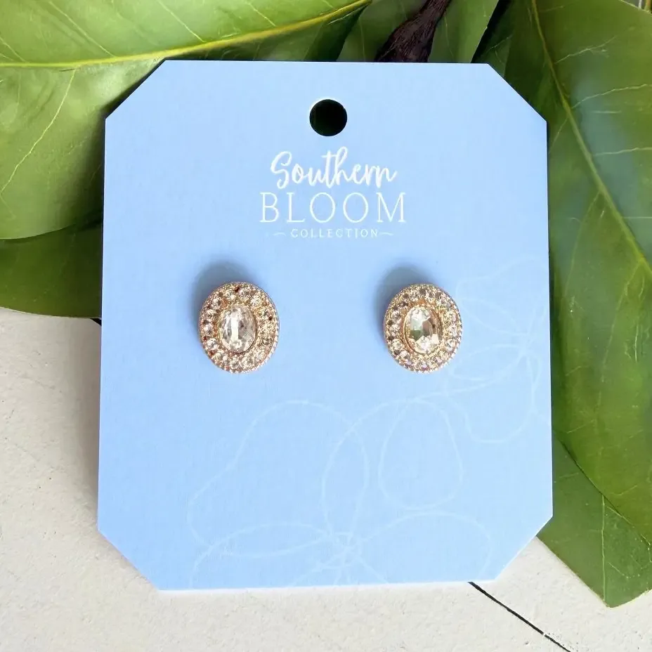Savoy Crystal Stud Earrings