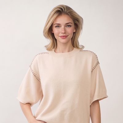 The London Whipstitch Sweater - IVORY