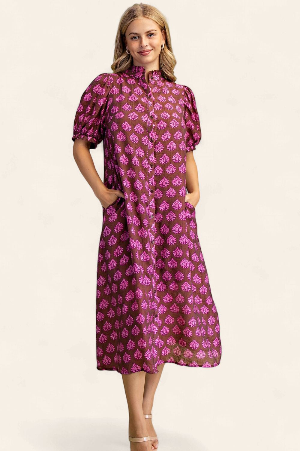 The Amber Dress - BROWN MIX