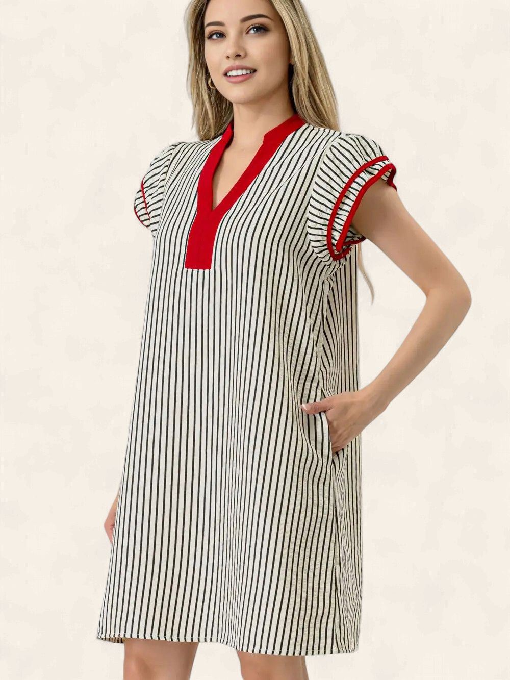 Blake Game Day Dress - RED/BLACK
