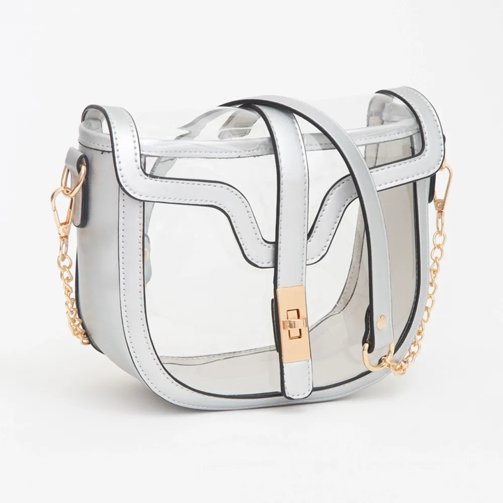Transparent Saddle Bag - SILVER