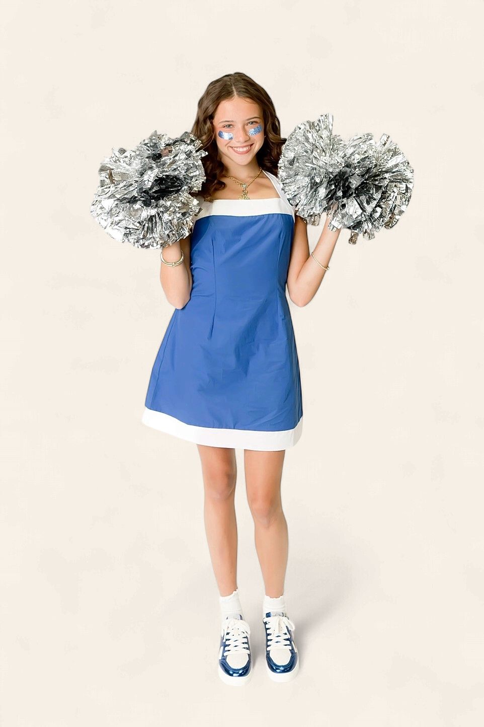 Cowboys Halter Dress - ROYAL