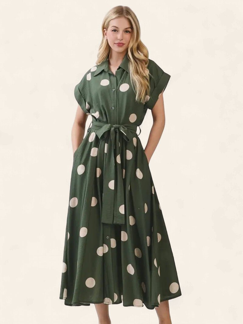 The Dottie Dress - OLIVE