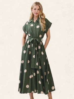 The Dottie Dress - OLIVE