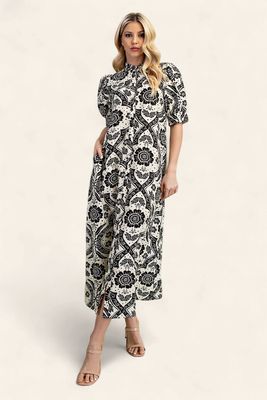 Danette Puff Sleeve Maxi Dress - BLACK/