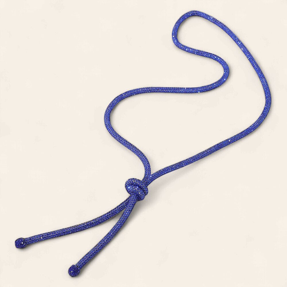 Game Day Rope Lariat Necklace - ROYAL