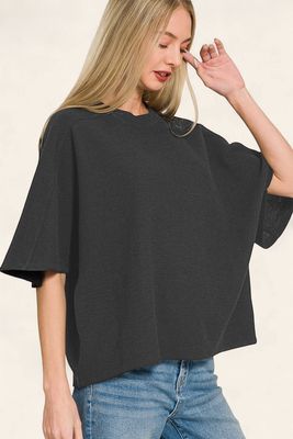 Knit S/S Top - BLACK