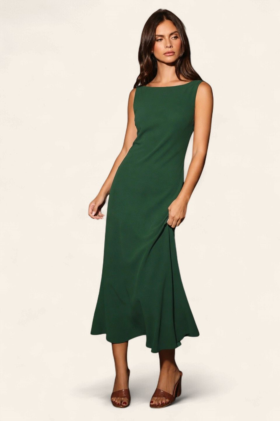 The Delaney Dress - DARK GREEN