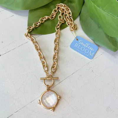 Belle Toggle Necklace - CREAM