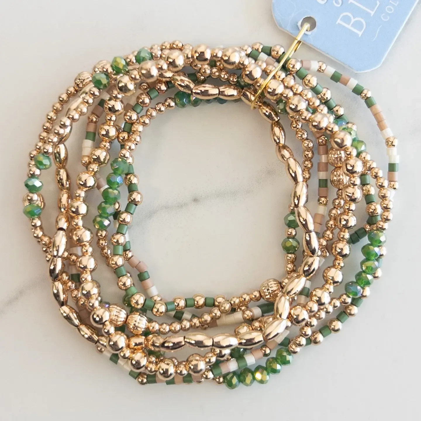 Golden Clover Bracelet Stack