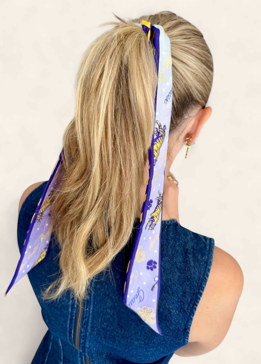 LSU Tigers Silk Twilly Scarf