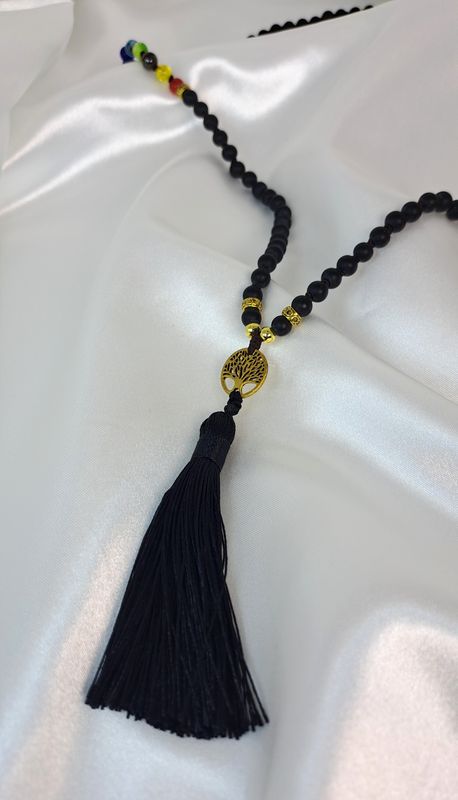 Mala 7 Chakras Onyx Matte