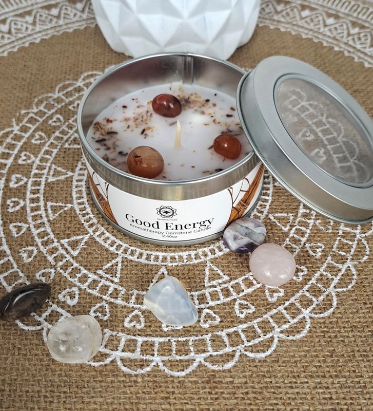 Bougie " Énergie positive" Cornaline et Palo Santo