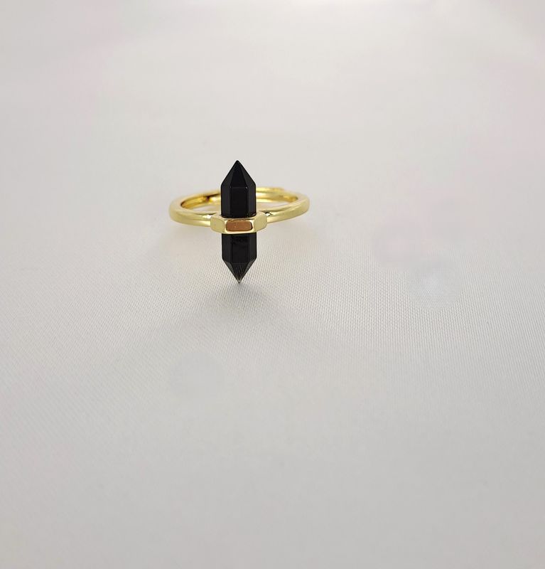 Bague Obsidienne Œil céleste- Sagesse et protection