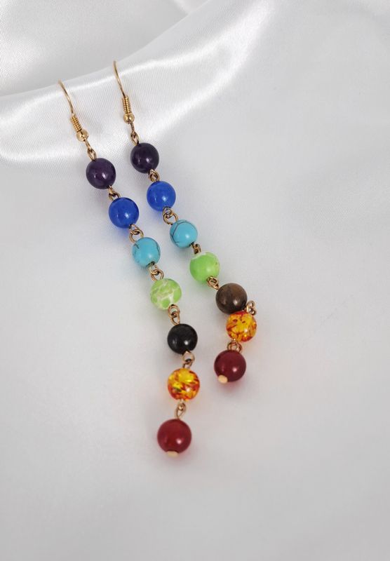 Boucles d'oreilles" 7 Chakras"