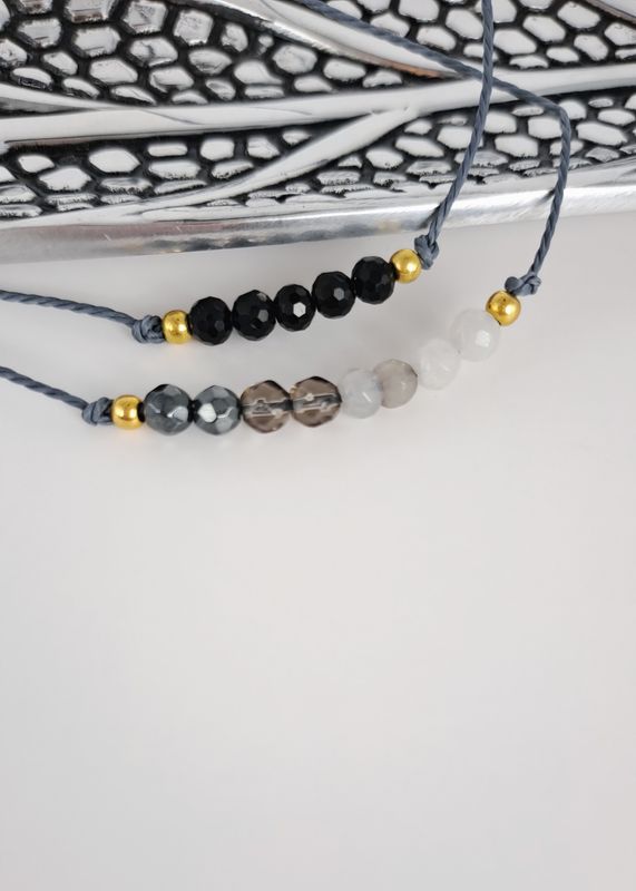 Bracelet cordon ensemble de deux "Protection" 4mm