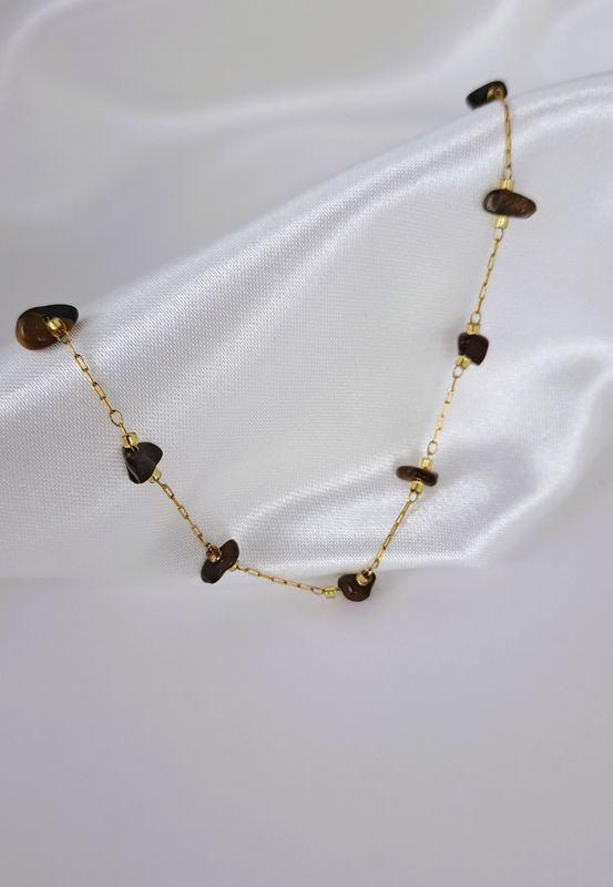 Bracelet Œil de tigre - Acier inoxydable - Protection, ancrage