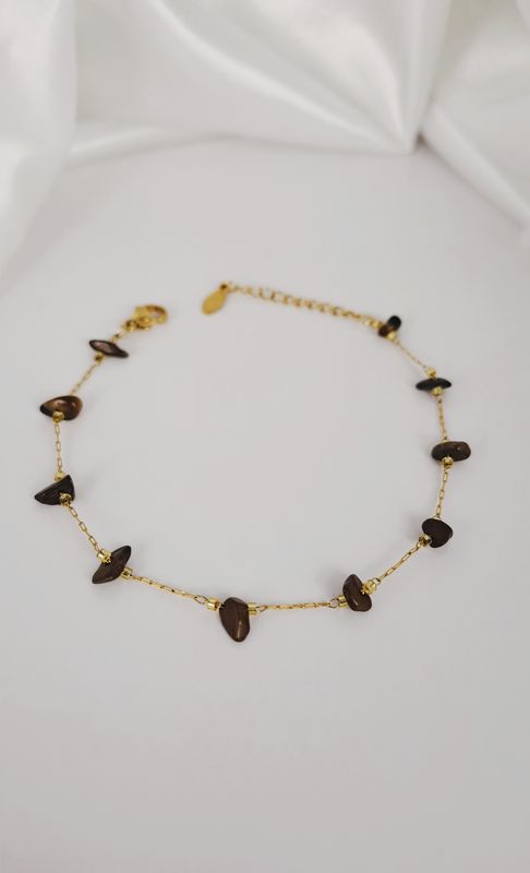 Bracelet Œil de tigre - Acier inoxydable - Protection, ancrage