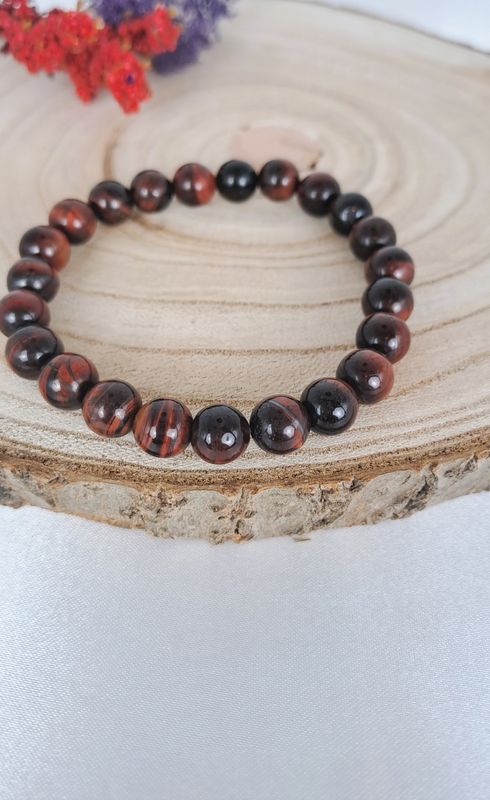 Bracelet Œil de Taureau 8mm- Courage, force intérieur