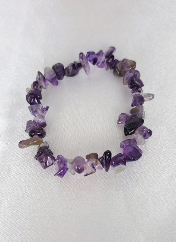Bracelet Améthyste "Baroque A"- Apaise et protège