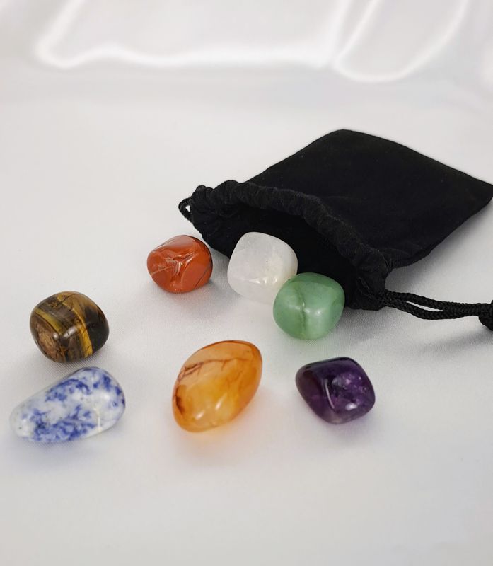 Pochon de pierres naturelles " Harmonie des 7 chakras"