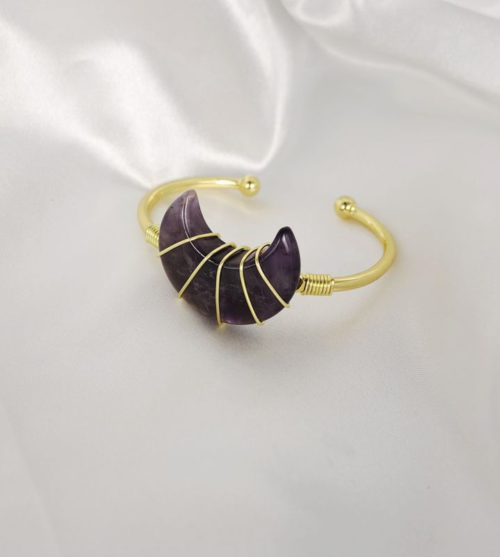 Bracelet Manchette Améthyste - Équilibre
