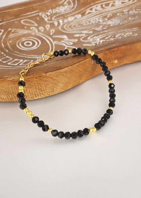 Bracelet Tourmaline noire facetté - Protection, connexion