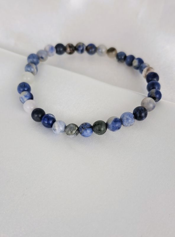 Bracelet Sodalite 6mm - Perception, expression créative