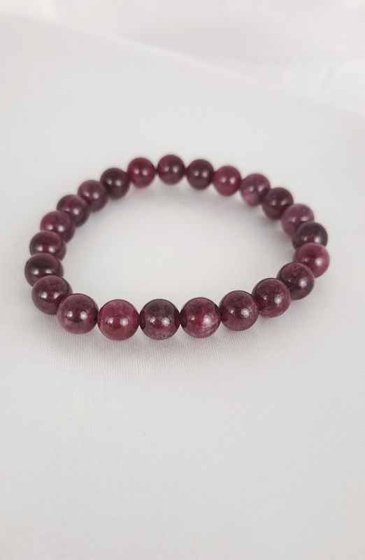 Bracelet Grenat Almandin 8mm - Courage, vitalité, méditation