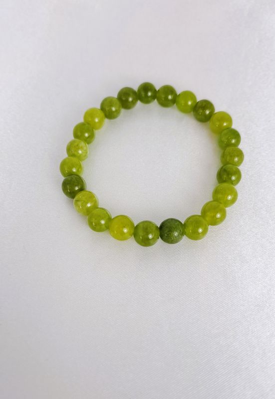 Bracelet  Péridot 8mm - Protège contre les influences extérieur