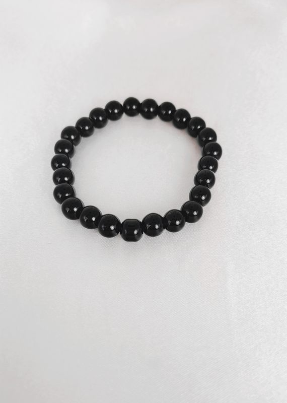 Bracelet Agate Noire 8mm qualité "A" - Anti stress