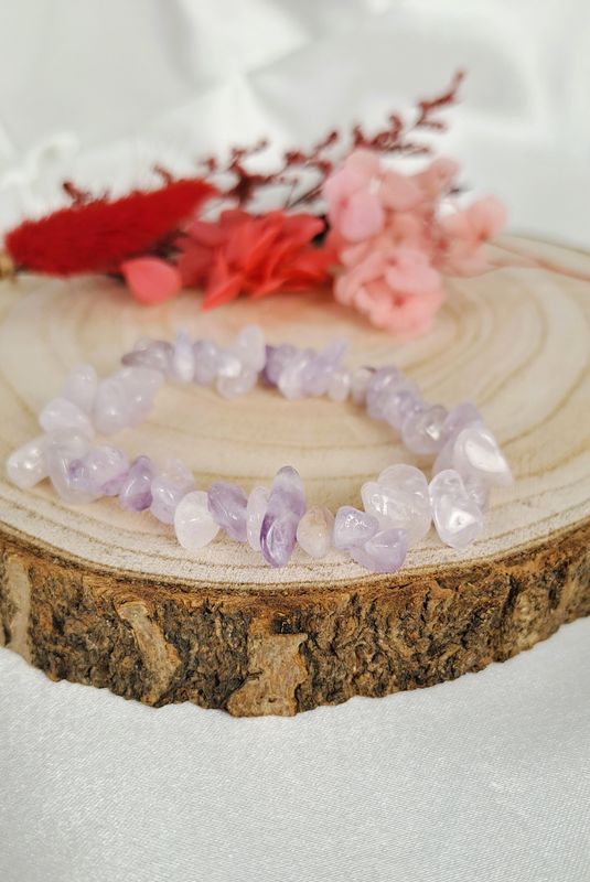Bracelet Kunzite "Baroque"- Amour, réconfort