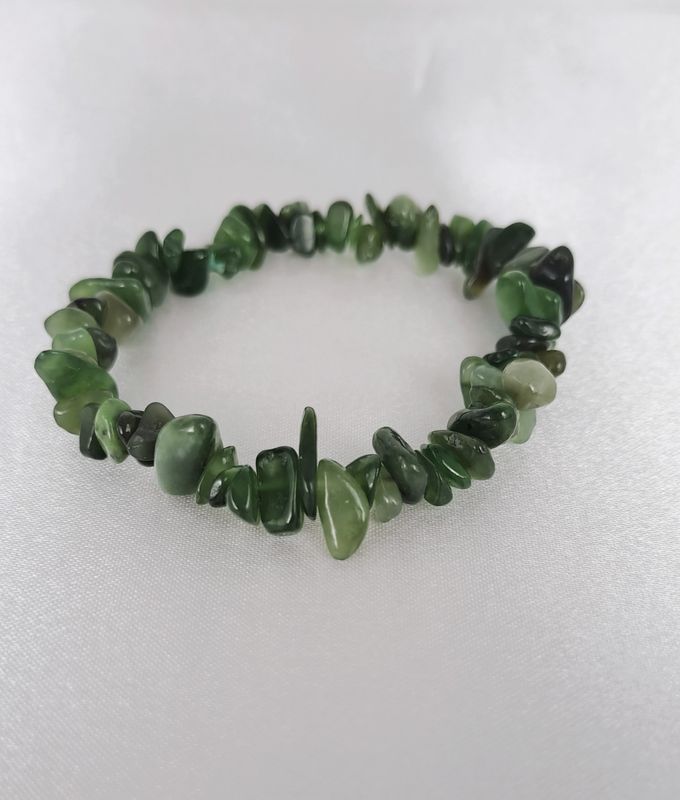 Bracelet Jade vert foncé "Baroque"- Sérénité intérieur