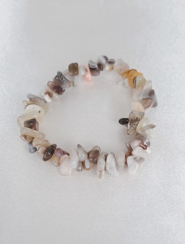 Bracelet Agate du Botswana "Baroque"- Amour, joie de vivre
