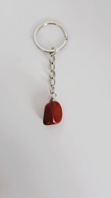 Porte-clé  Jaspe rouge "Forme irrégulière"