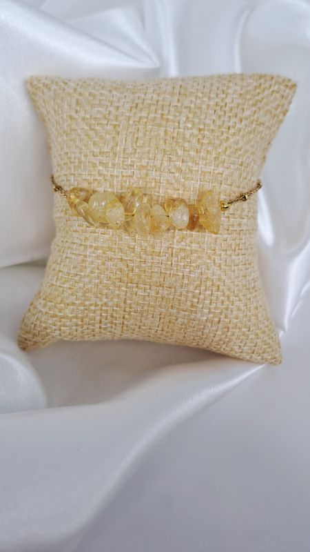 Bracelet Citrine - Acier inoxydable - Prospérité