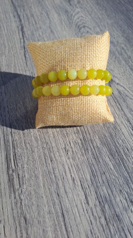 Bracelet Quartz Citron 8mm - Lumière et vitalité