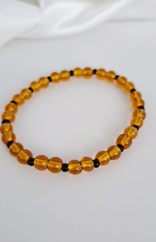 Bracelet Ambre 6mm - Lumière et douceur