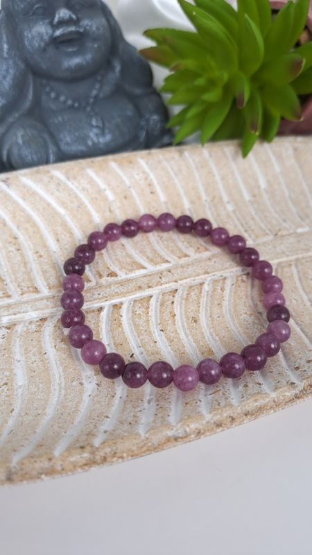 Bracelet Lépidolite 6mm - Libération émotionnelle
