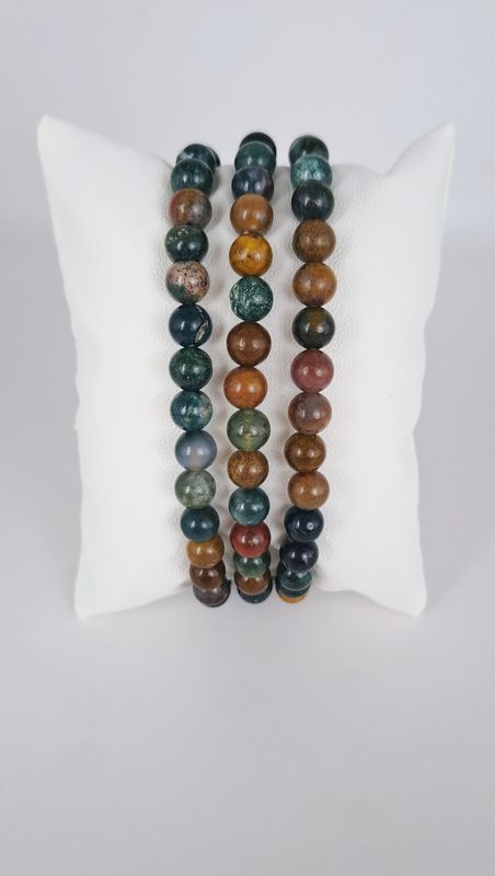 Bracelet Jaspe Océan 6mm - Apaisement et lâcher-prise