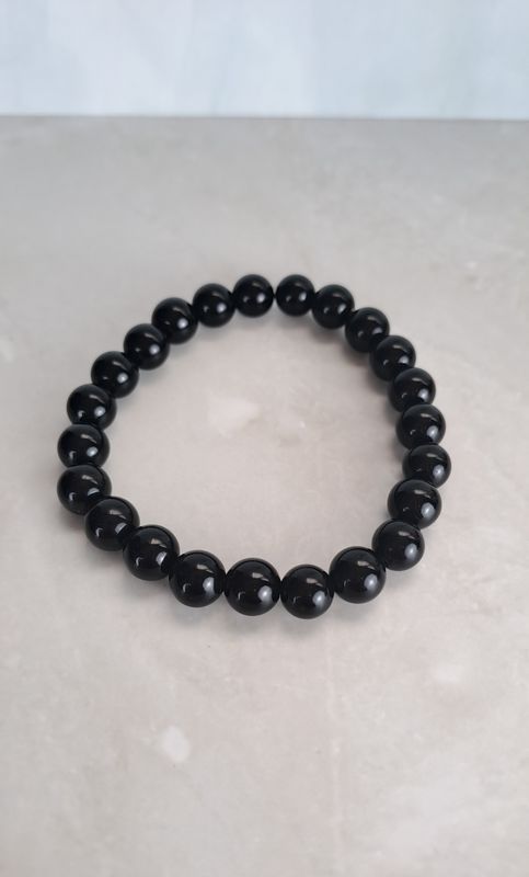 Bracelet Obsidienne noire 8-9mm - Protection, ancrage