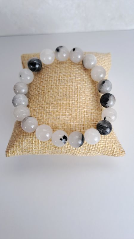 Bracelet Quartz Tourmaliné 10-11mm - Équilibre et harmonie