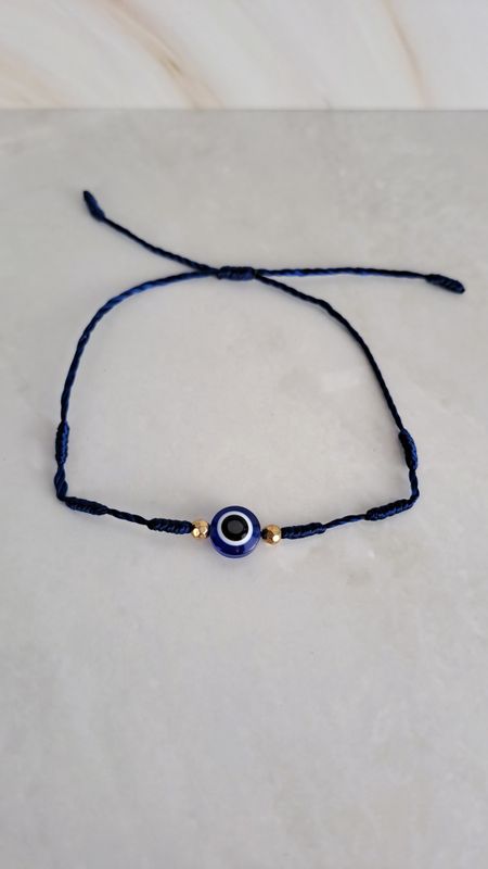 Bracelet Cordon Œil Bleu – Protection et Sérénité