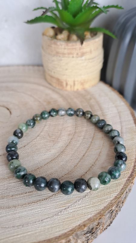 Bracelet Dioptase 6mm - Pierre de Guérison du cœur
